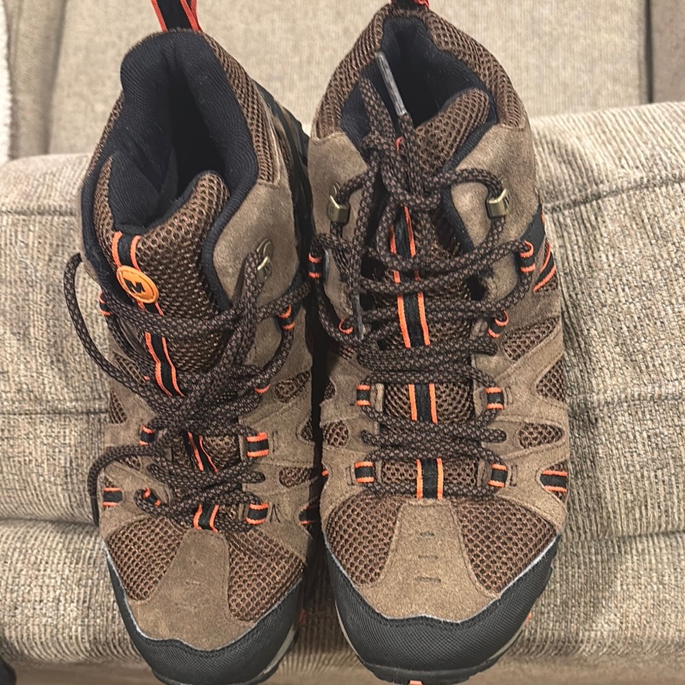 Merrell Men's Brown and Orange Athletic Shoes